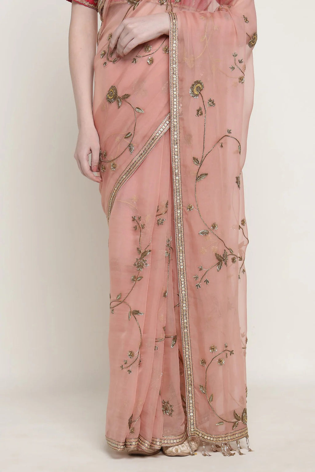 Antique Flower Saree Set