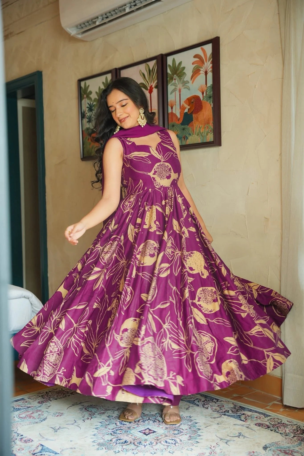 Parina Cotton Anarkali Suit Set