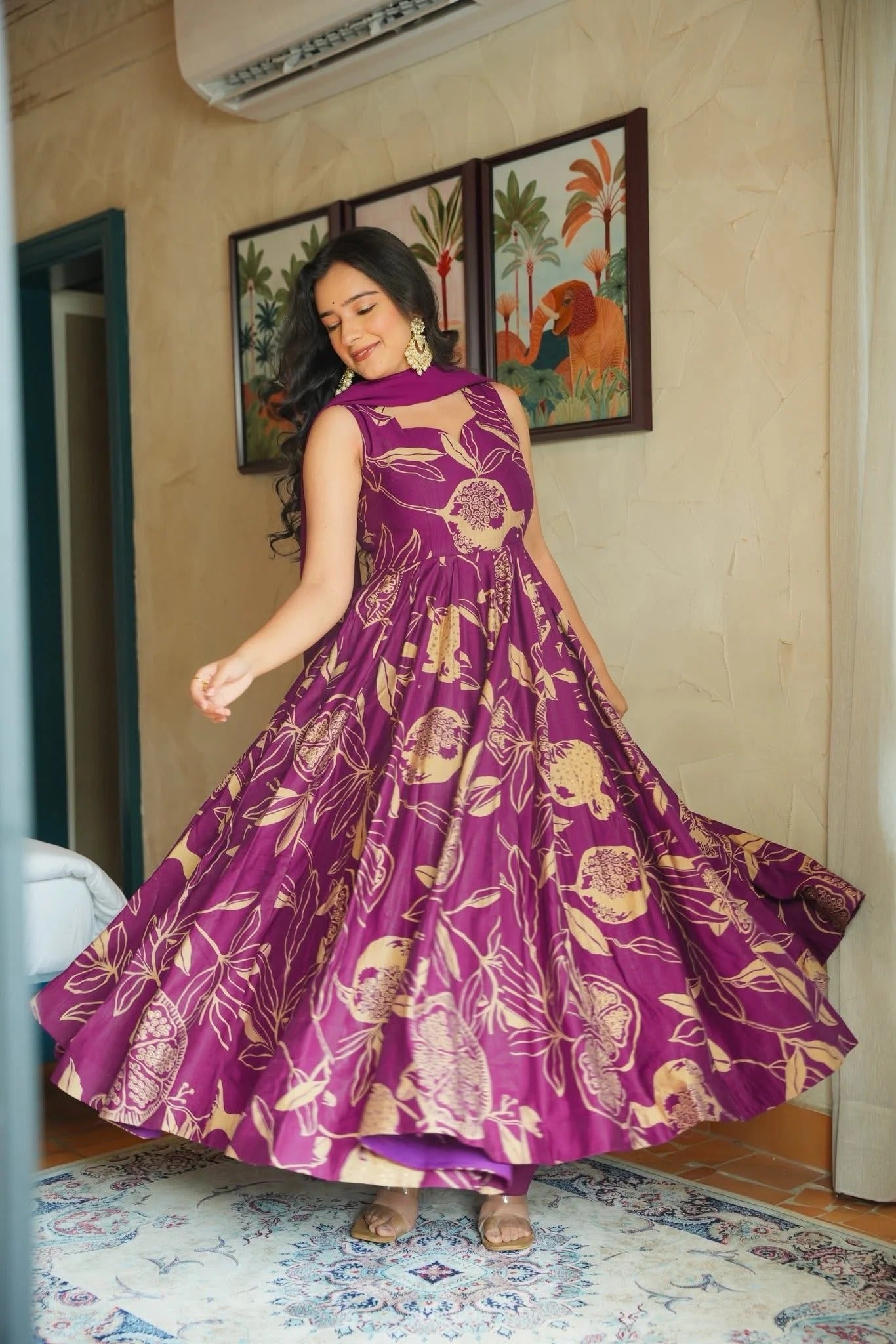 Parina Cotton Anarkali Suit Set