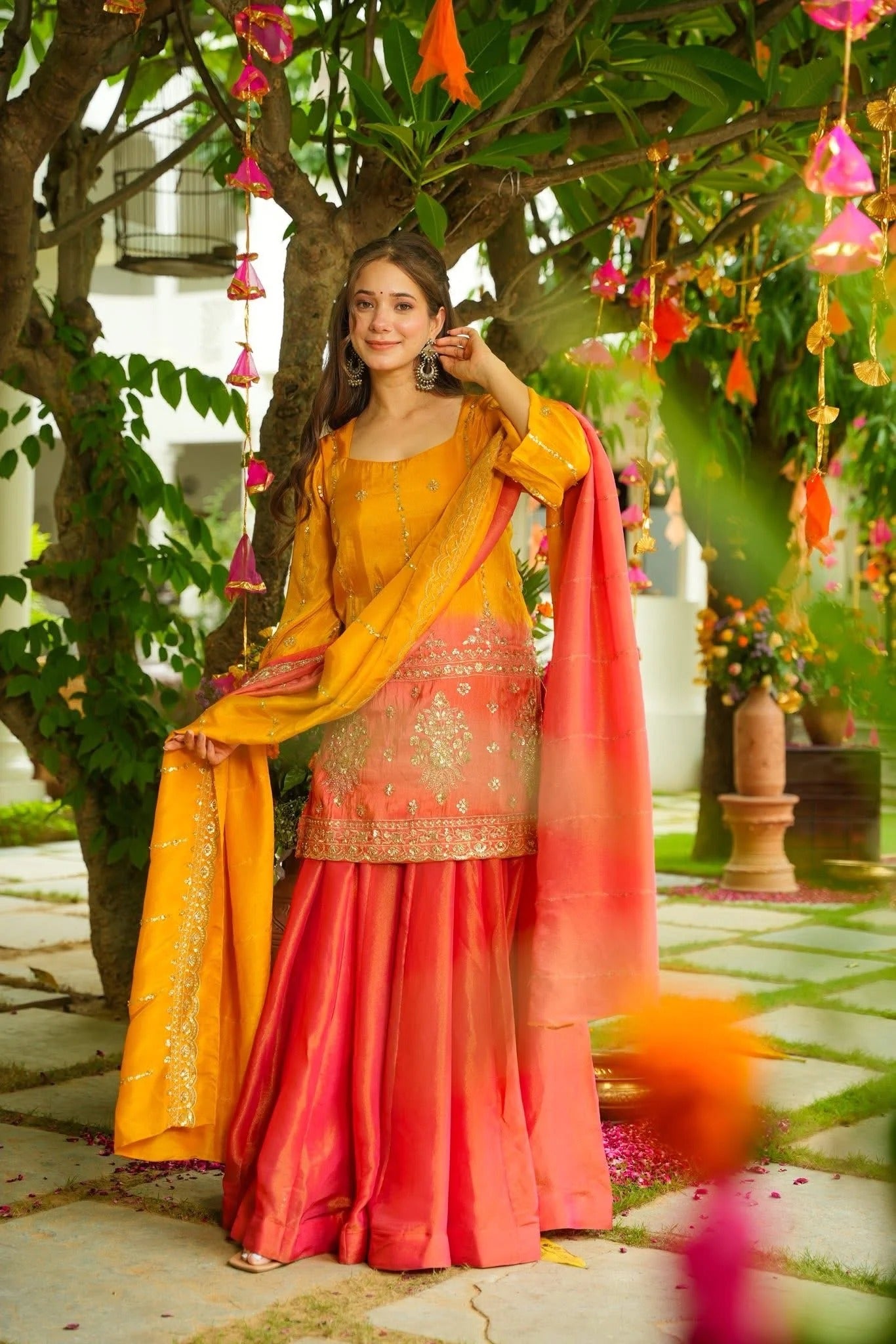 Kesari Mirage Cosmos Sharara Set