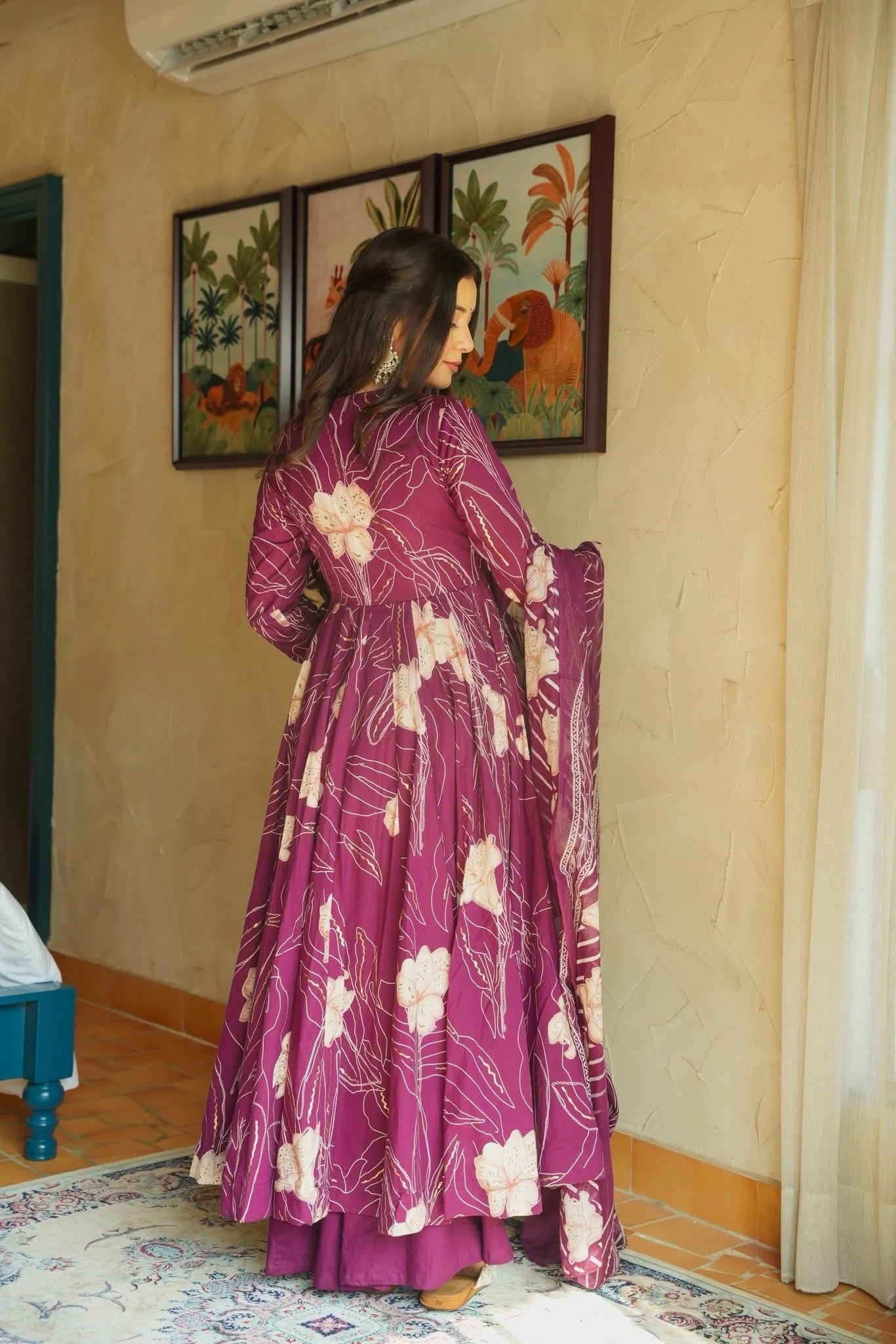 Avishi Cotton Anarkali Suit Set