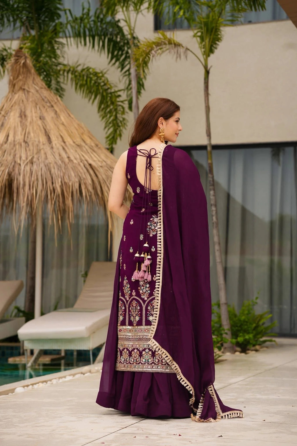 Nawabiyat Purple Festive Kurta Set