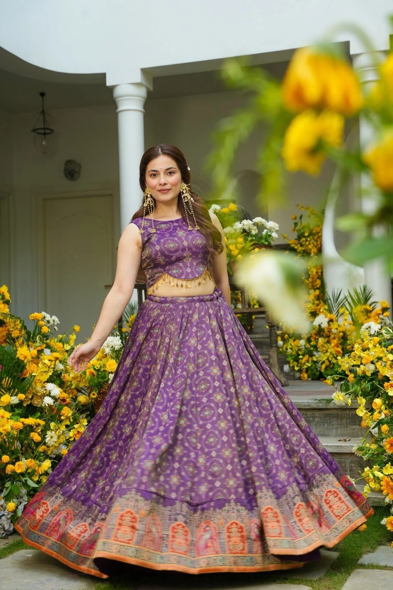 Freya Purple Festive Wear Lehenga Choli Set