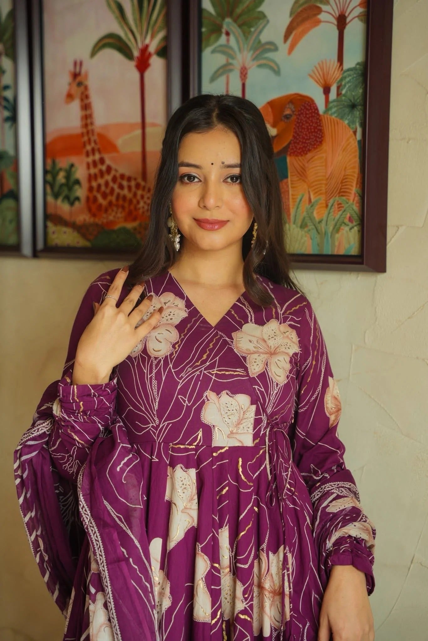 Avishi Cotton Anarkali Suit Set