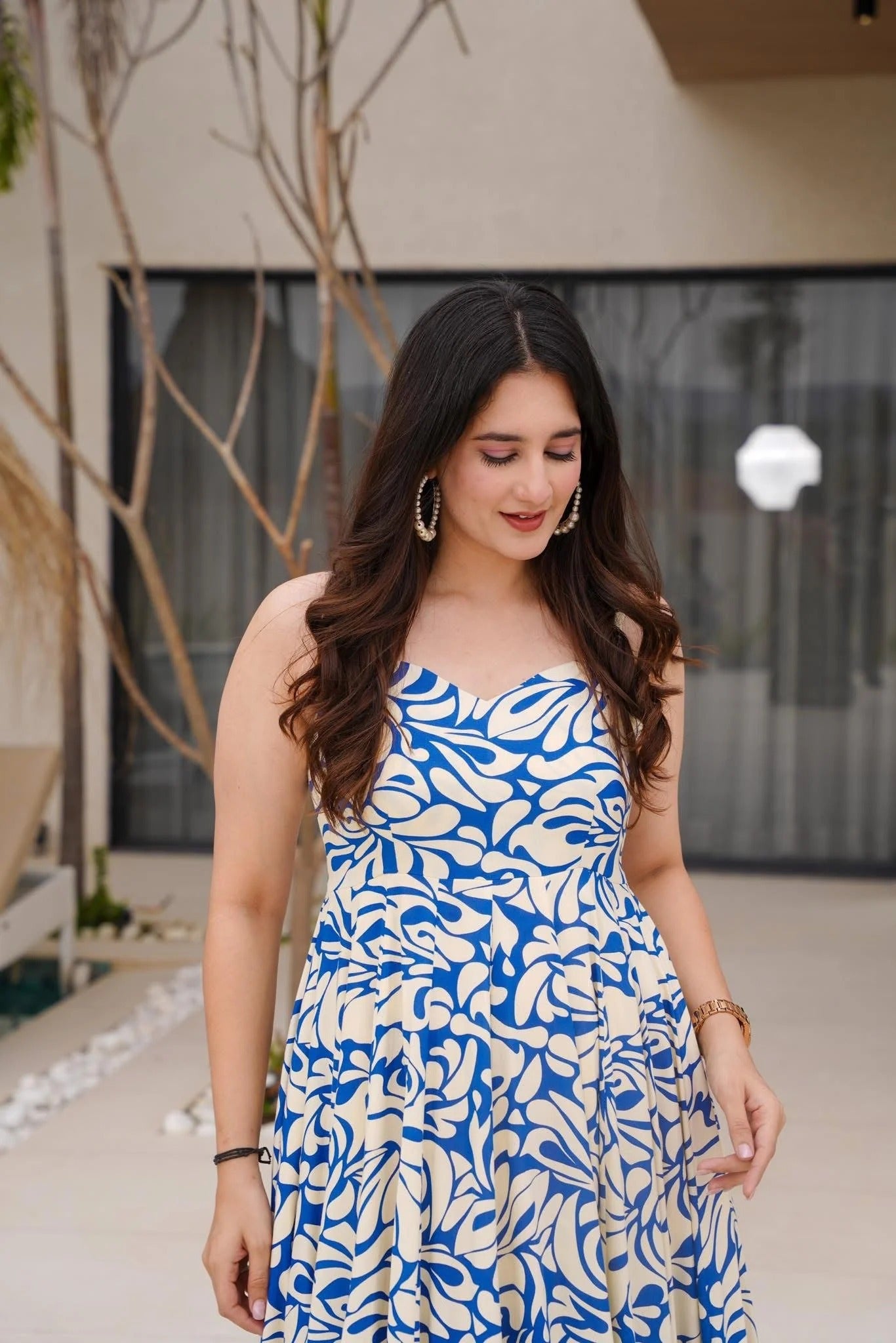 Coastal Charm Blue Maxi Dress