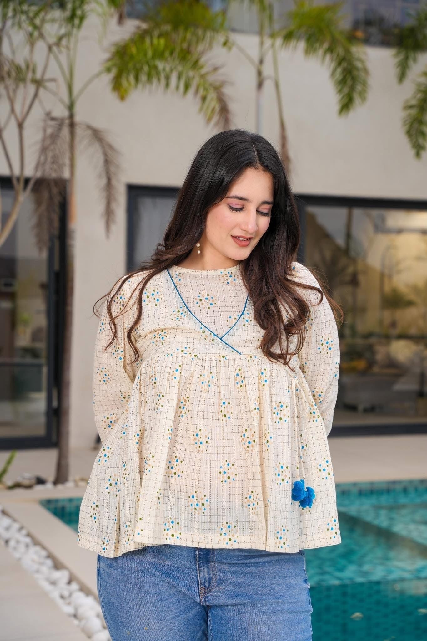 Boho Summer Ivory Top