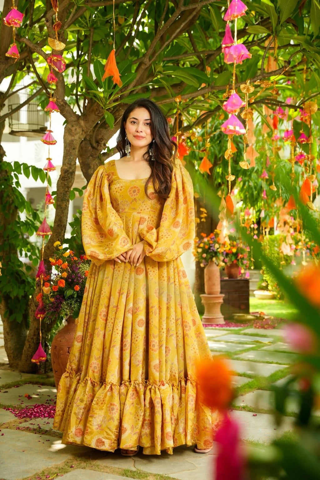 Zaafran Zest Organza Dress