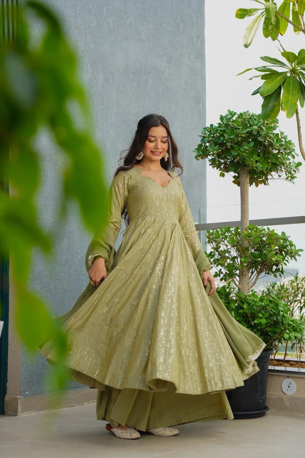 Inaaya Noori Anarkali Suit Set with Dupatta
