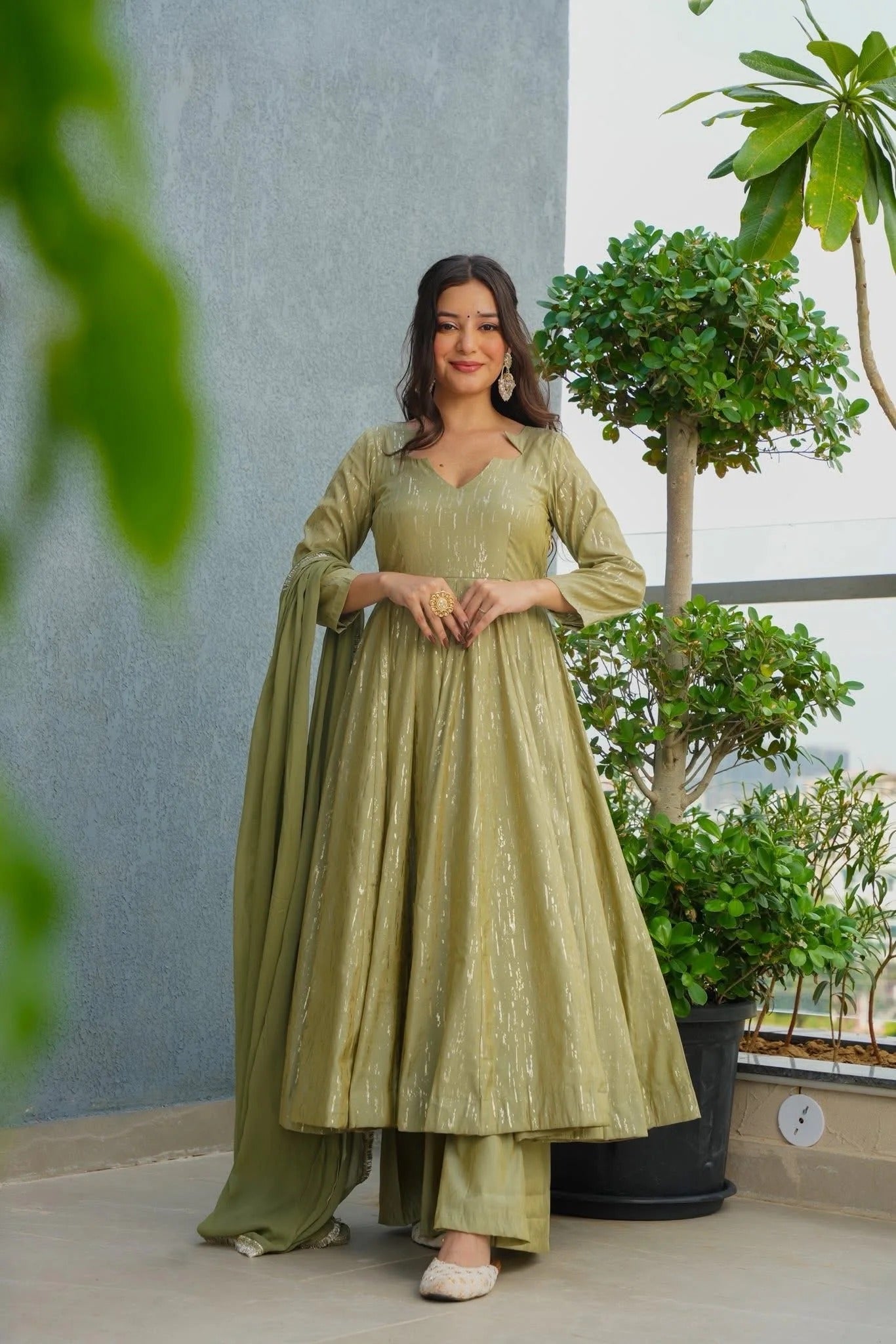 Inaaya Noori Anarkali Suit Set with Dupatta