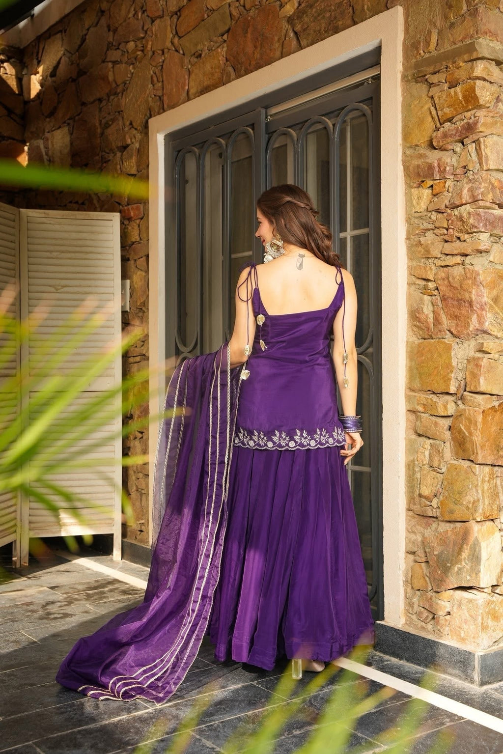 Zari Zikar Kurta Set