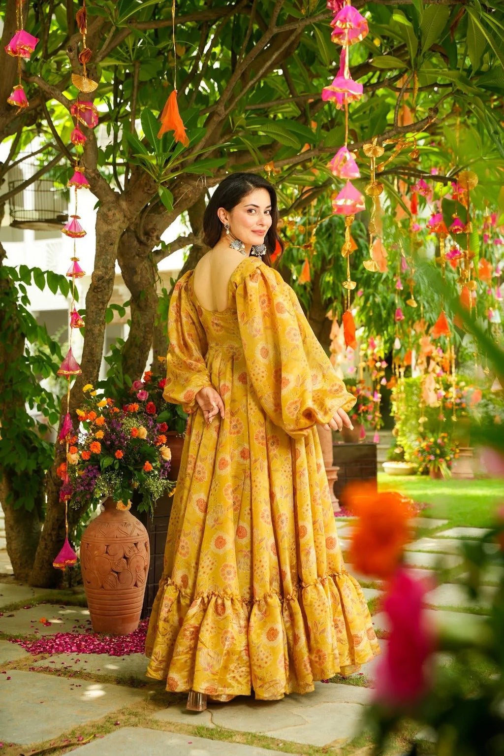 Zaafran Zest Organza Dress