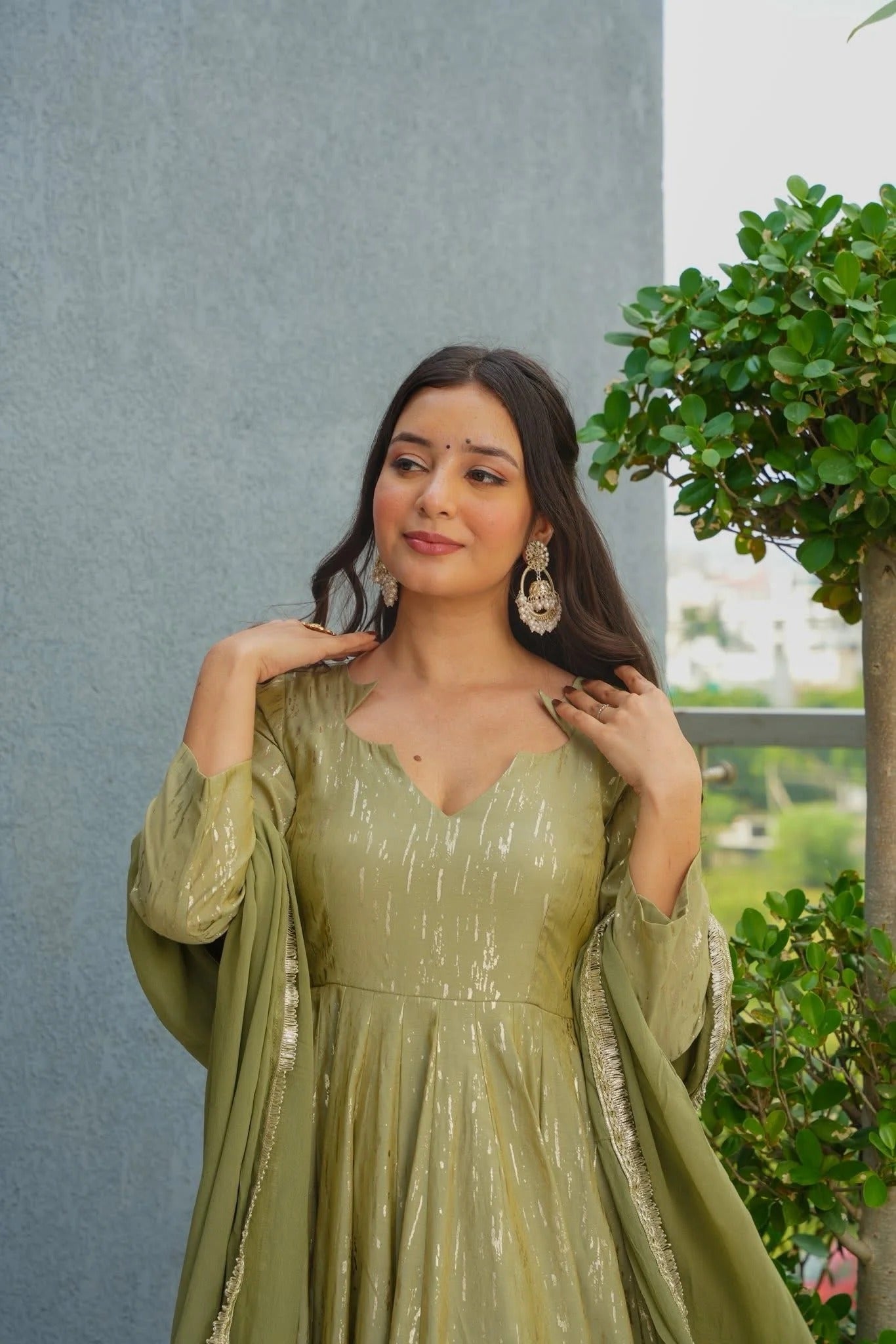 Inaaya Noori Anarkali Suit Set with Dupatta