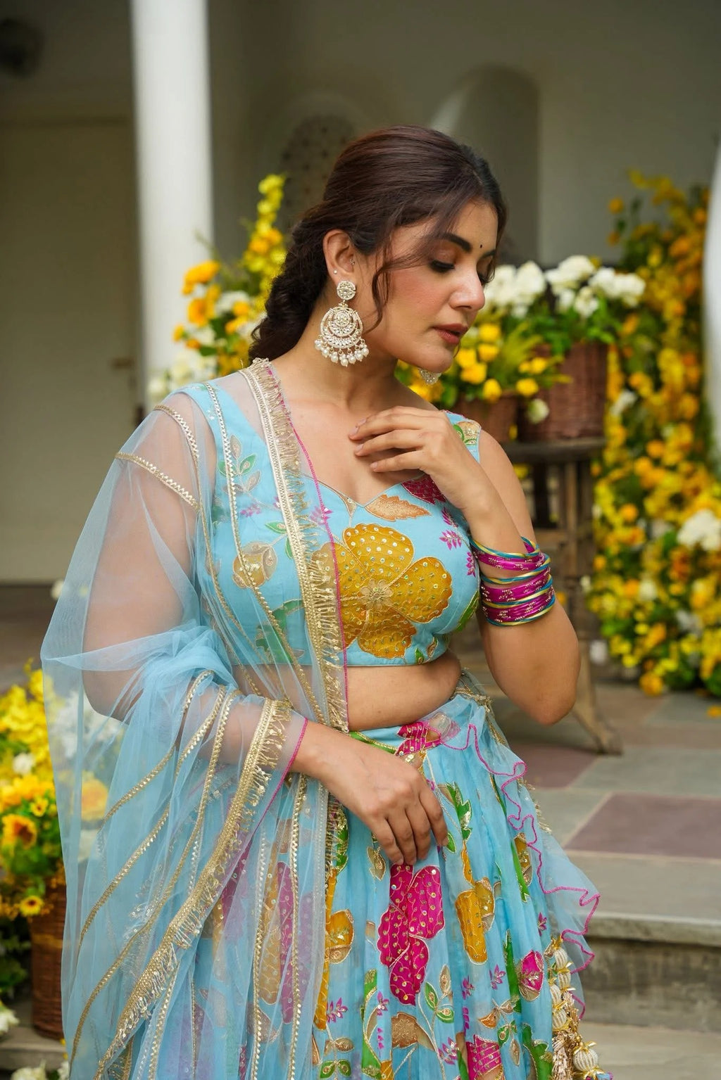 Palomi Embroidered Festive Wear Lehenga Set