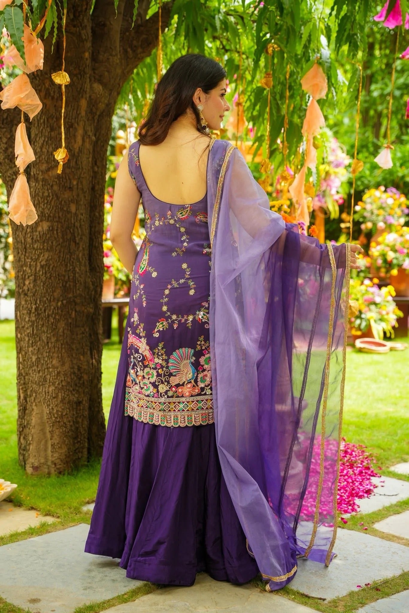 Peacock Majesty Sharara Set