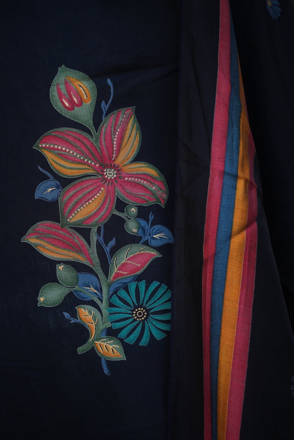 Maira Black Unstitched Suit Set