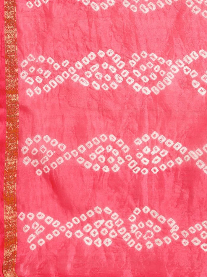 Bandhani Printed Zari Detailed Bandhani Saree