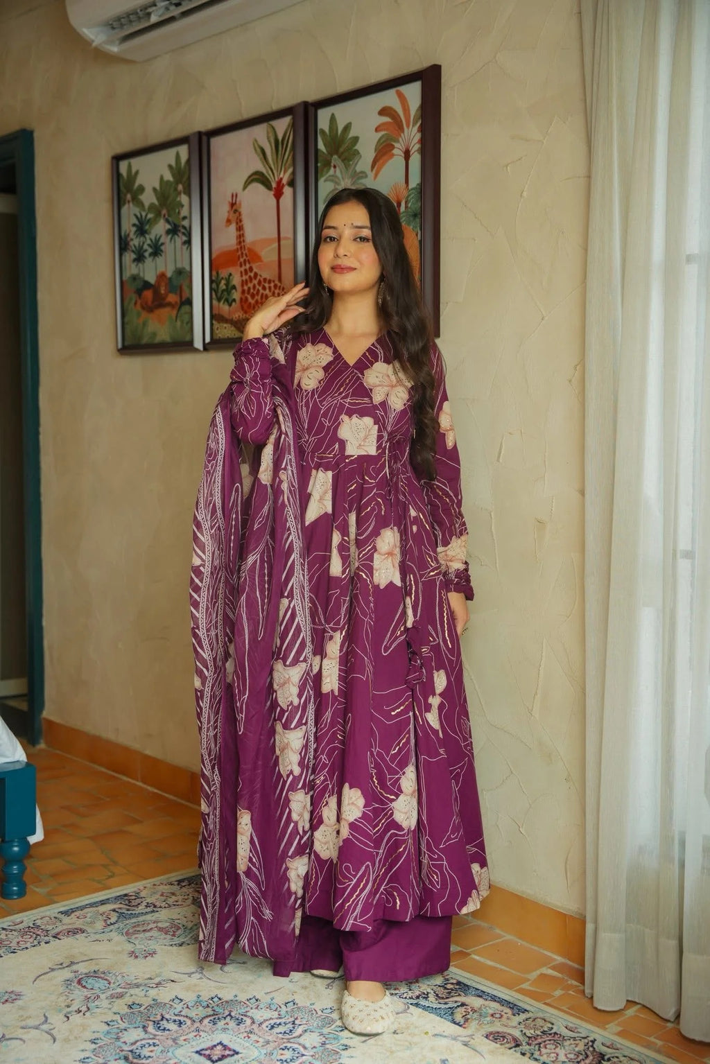 Avishi Cotton Anarkali Suit Set