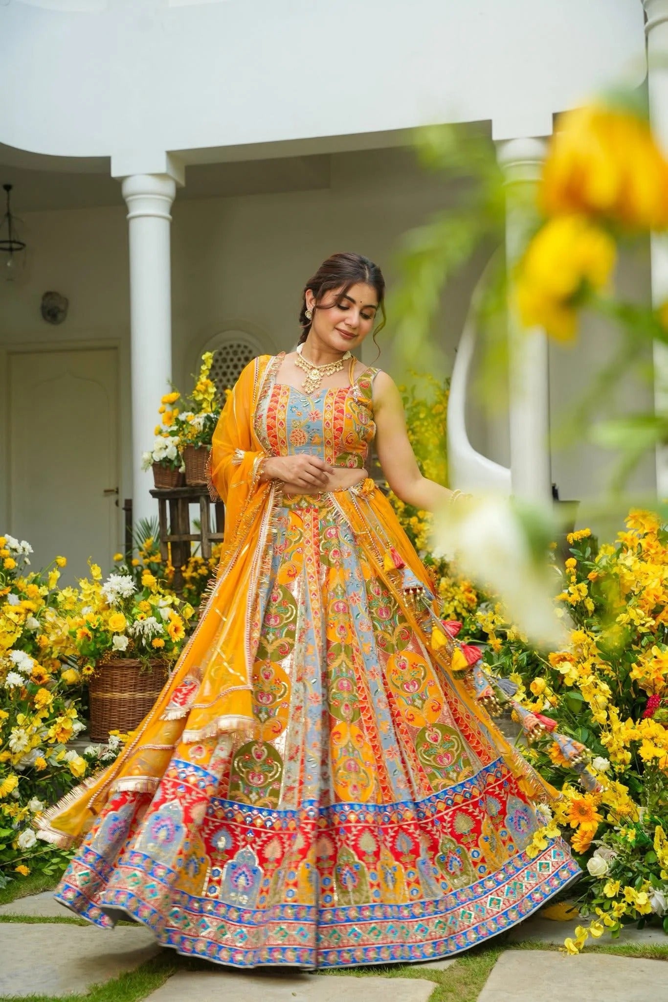 Mahjabeen Multicolour Lehenga Set