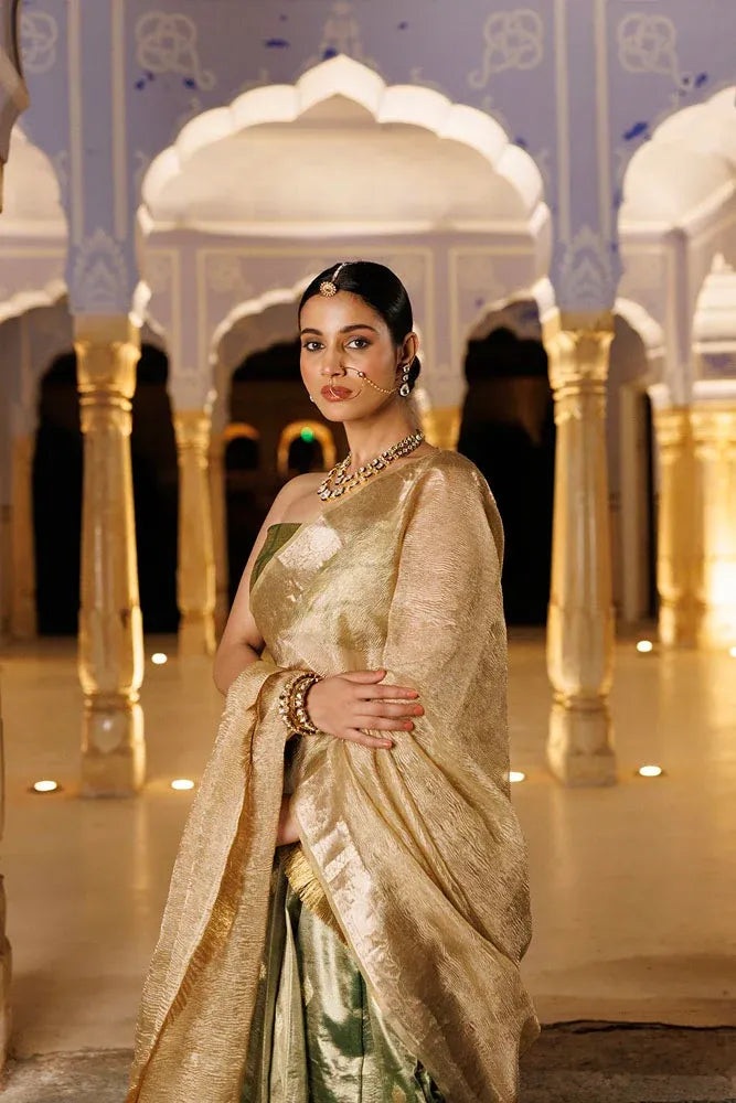 Serene Green Tissue Lehenga