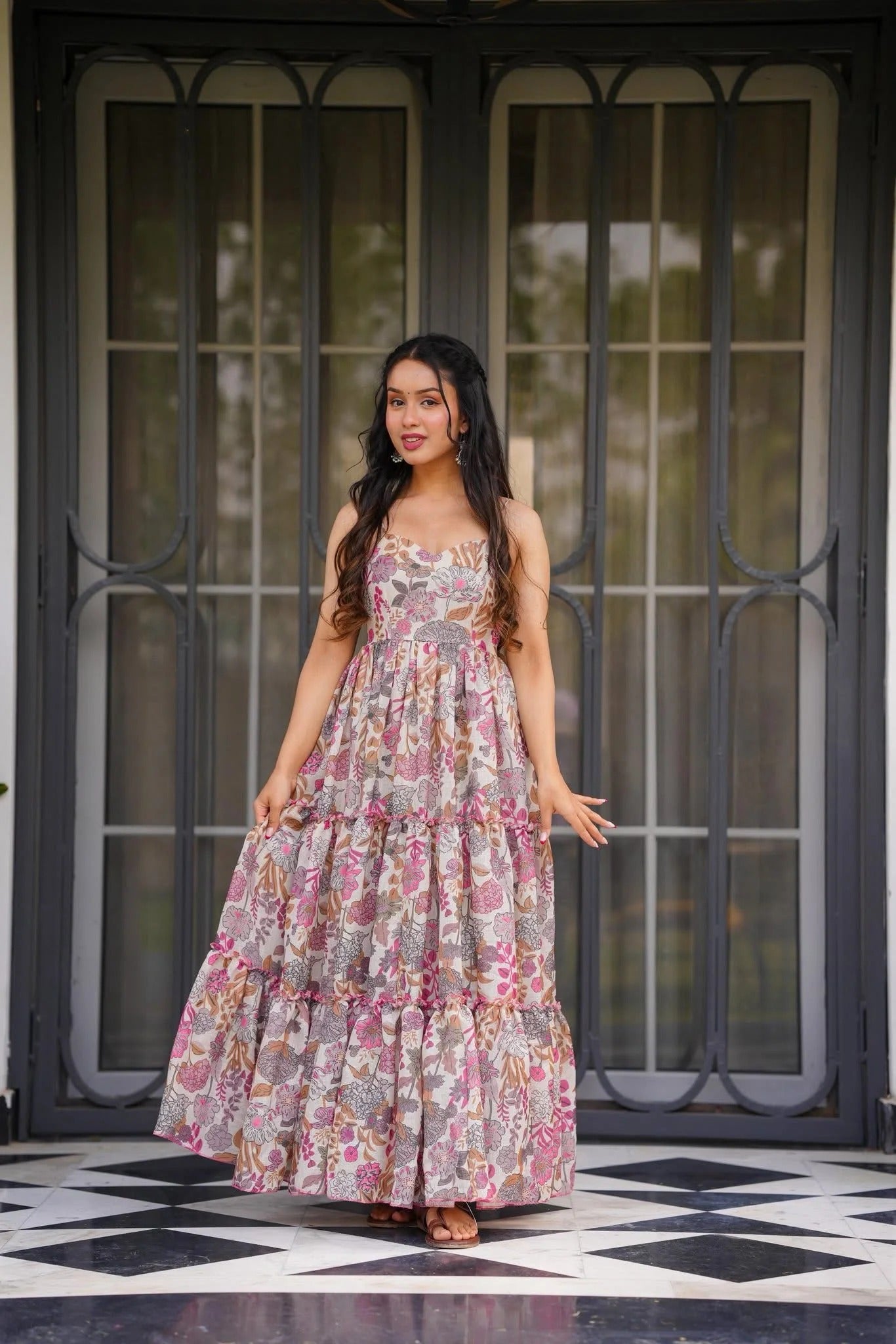 Ornate Petals Maxi Dress