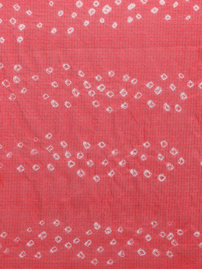 Black & Red Bandhani Zari Silk Cotton Bandhani Saree