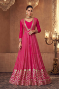 Pink Georgette Blouse Lehenga Set