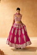 Pink Georgette Lehenga Set with Embroidery & Sequins Work