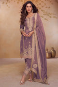 Lavendar Simar Silk Salwar Suit with Dupatta