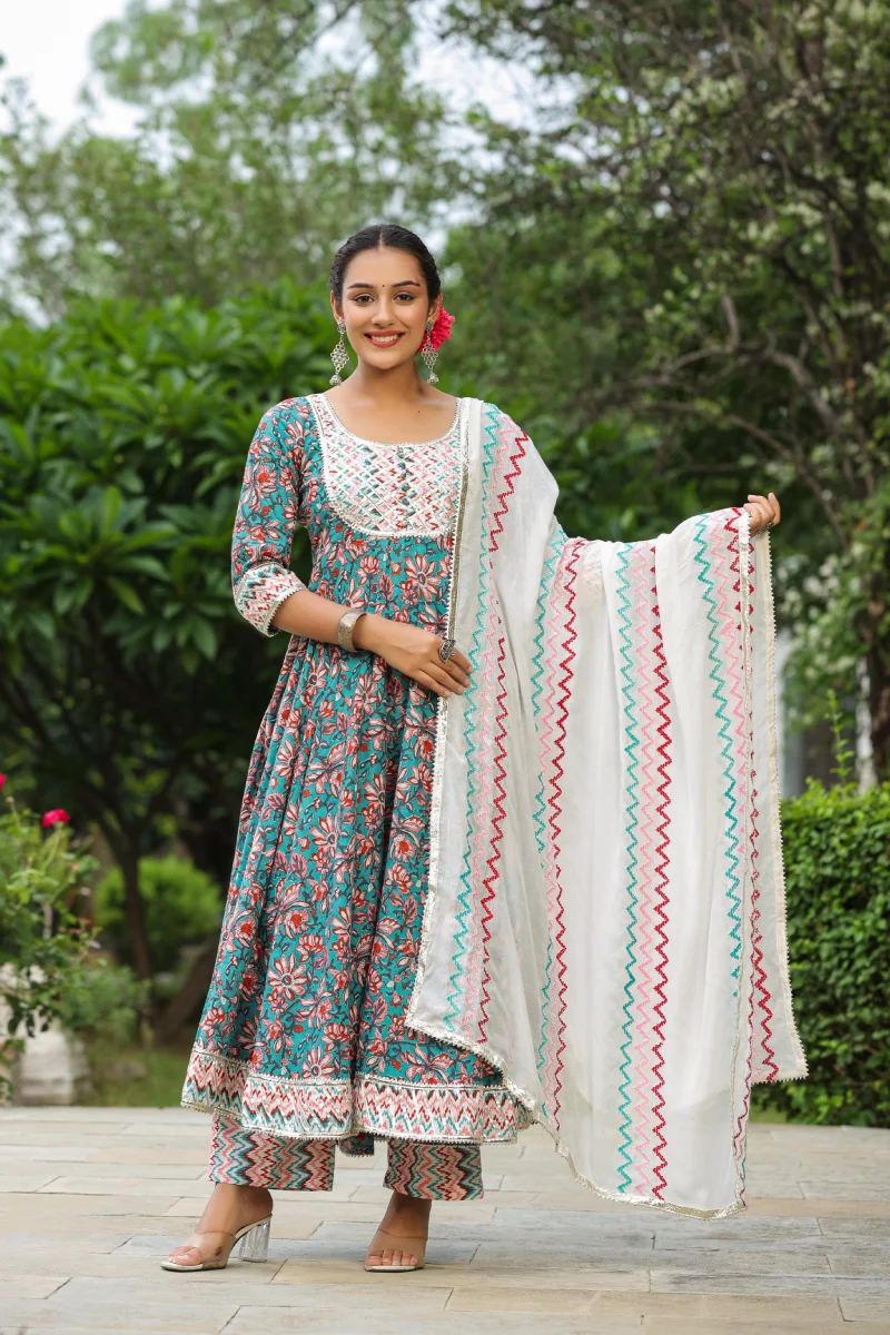 Shakespeare Cotton Anarkali Suit Set
