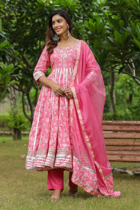 Persian Cotton Anarkali Suit Set