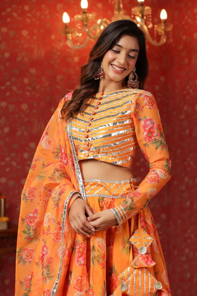 Sunshade Pure Organza Lehenga Set