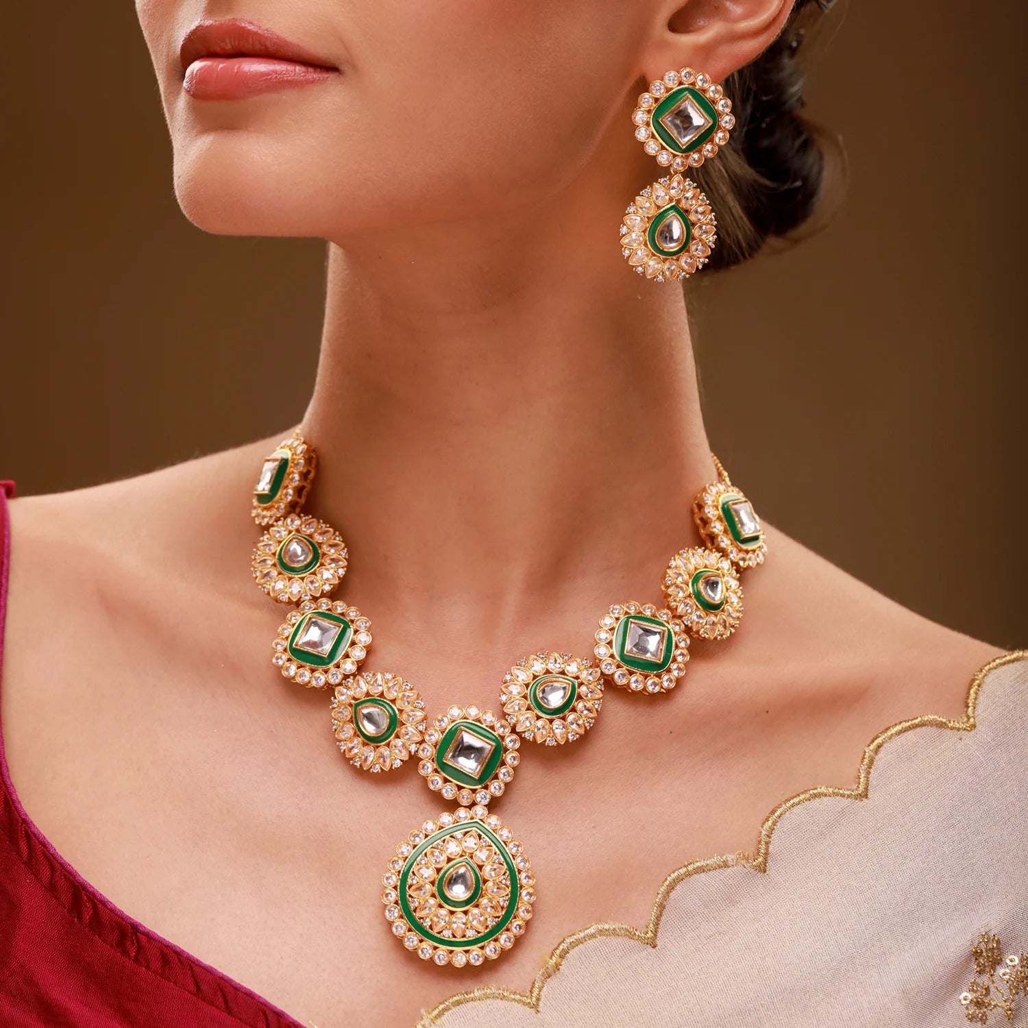 Queens of Rajasthan Gulrani Short Necklace Set