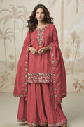 Gajari Embroidered Simar Palazzo Suit with Dupatta