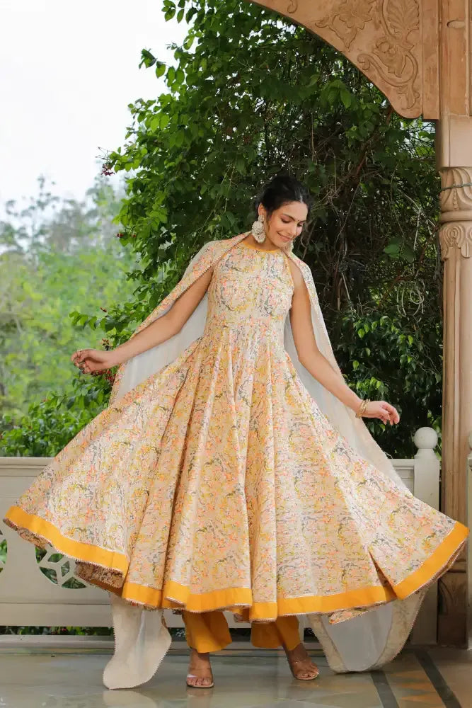 Multicolor Printed Cotton Suit- Set of 3