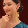 Kashmiri Royal Zareen Jhumka Gold Ghungroo Earrings