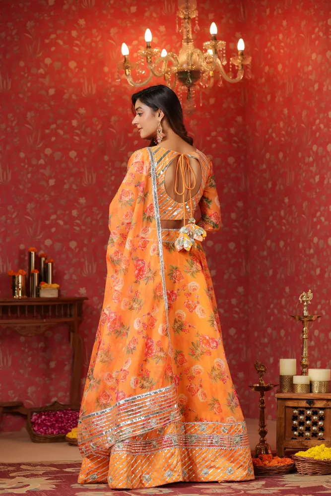 Sunshade Pure Organza Lehenga Set