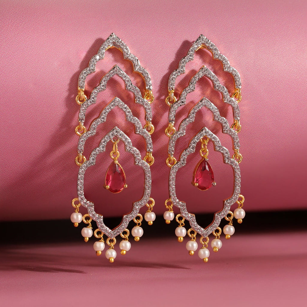 Shahi Dwar Leher Gold Dangler Earrings