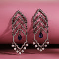 Shahi Dwar Leher Black Dangler Earrings