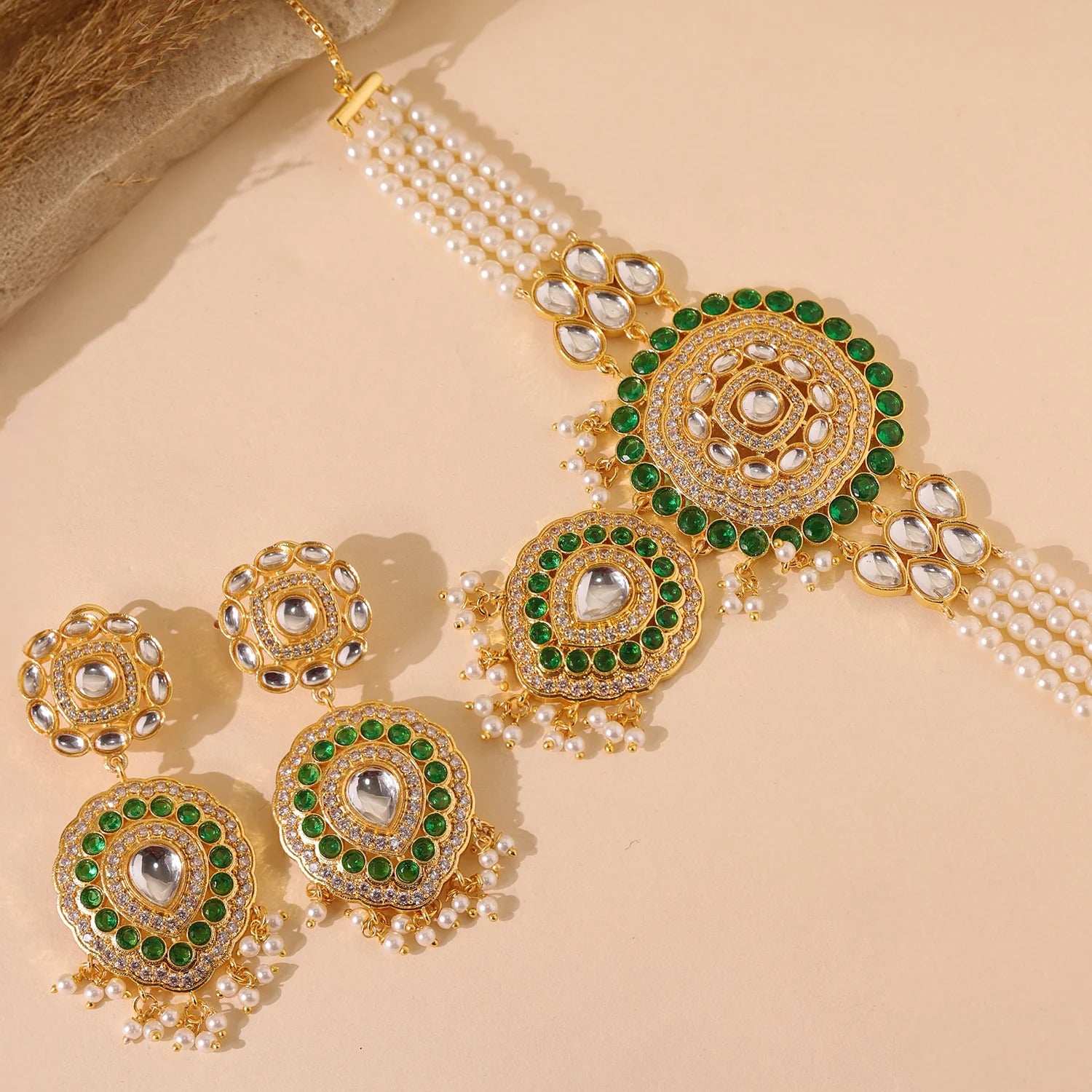 Queens of Rajasthan Kundanika Choker Necklace Set