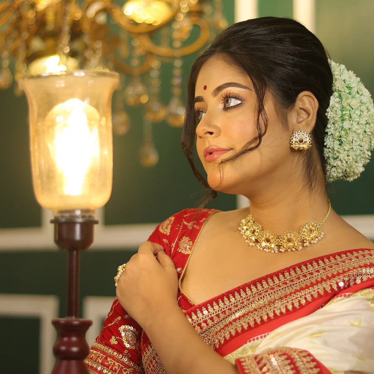 Aradhana Jyoti choker Necklace Set