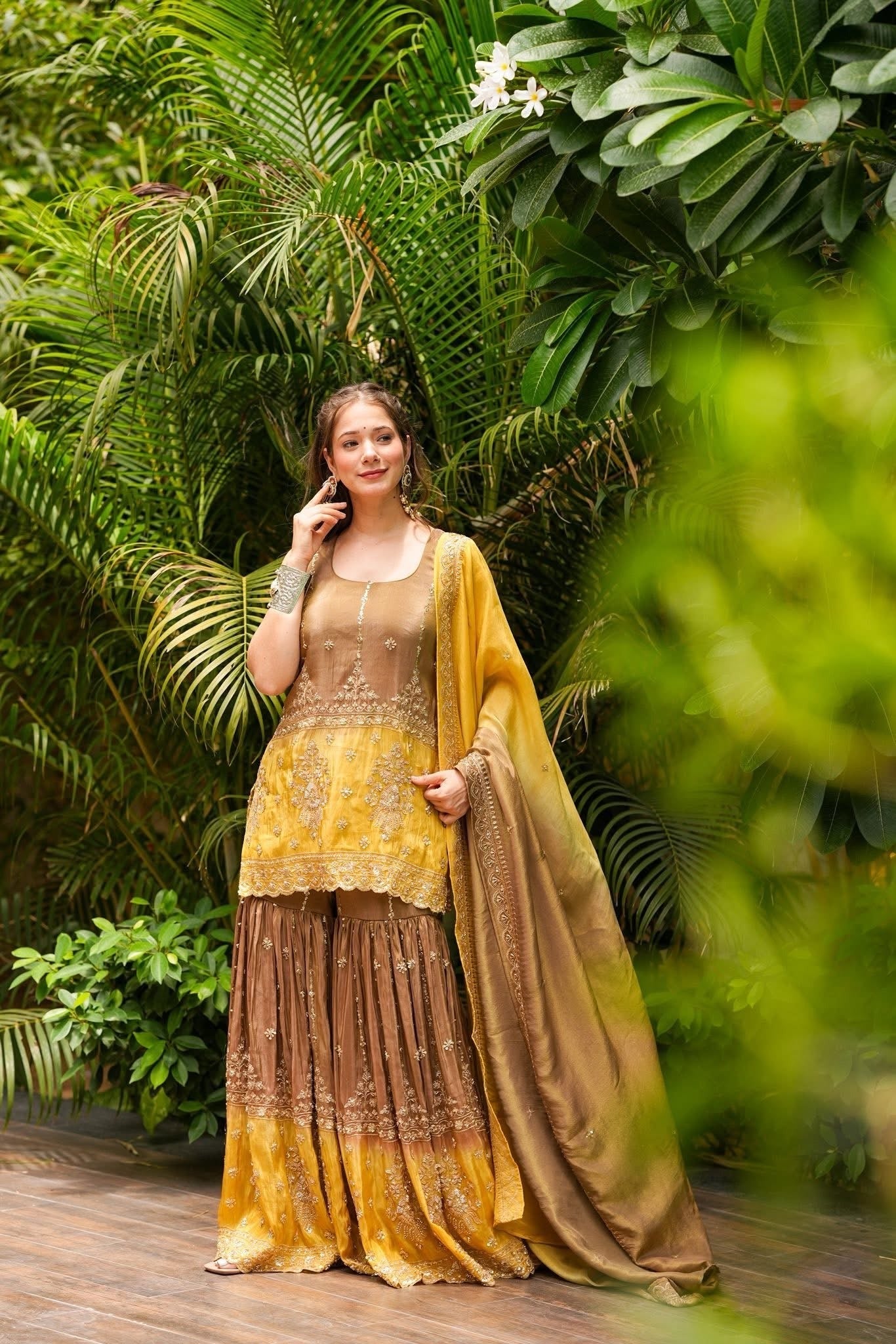 Tishya Cosmos Sharara Set