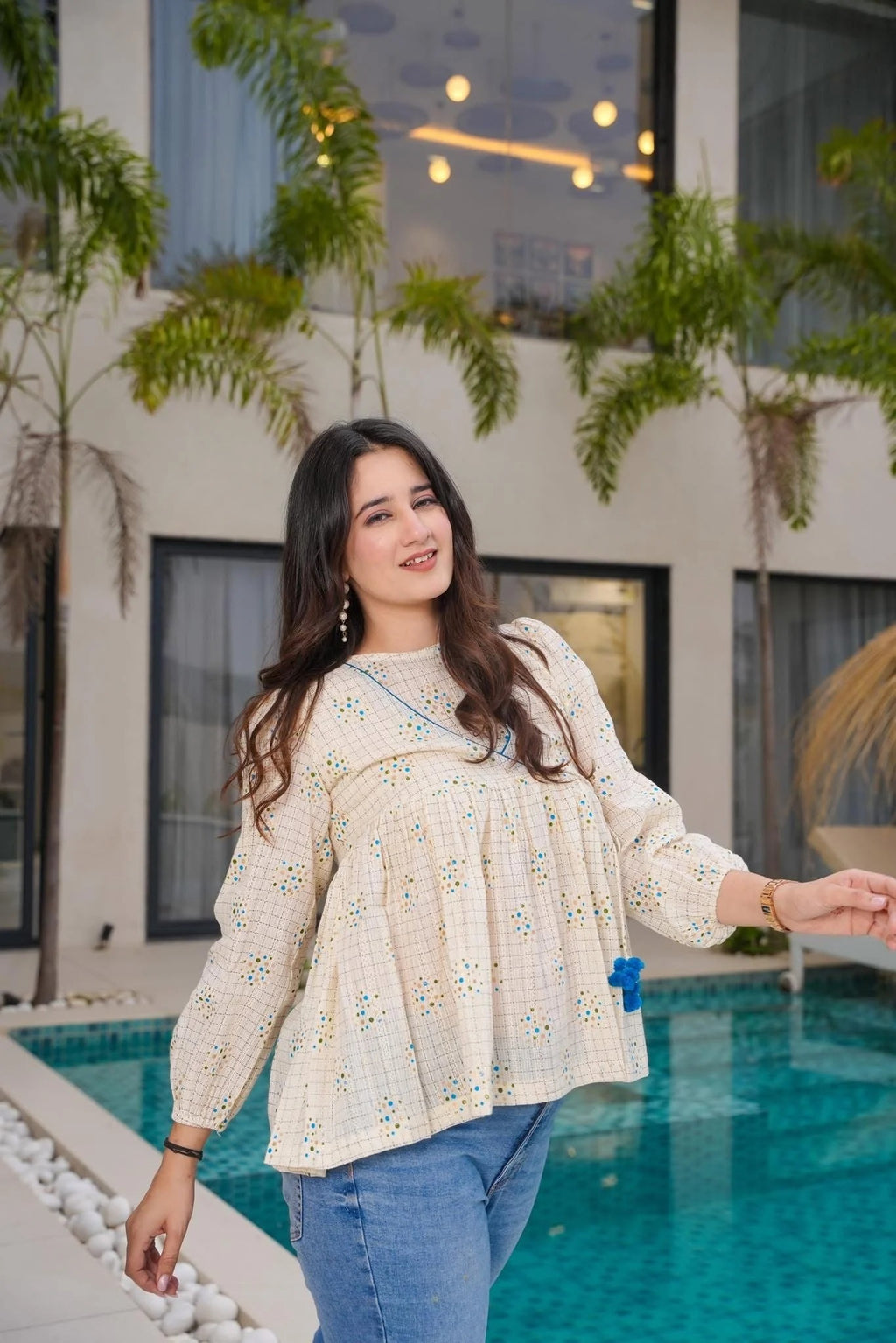 Boho Summer Ivory Top