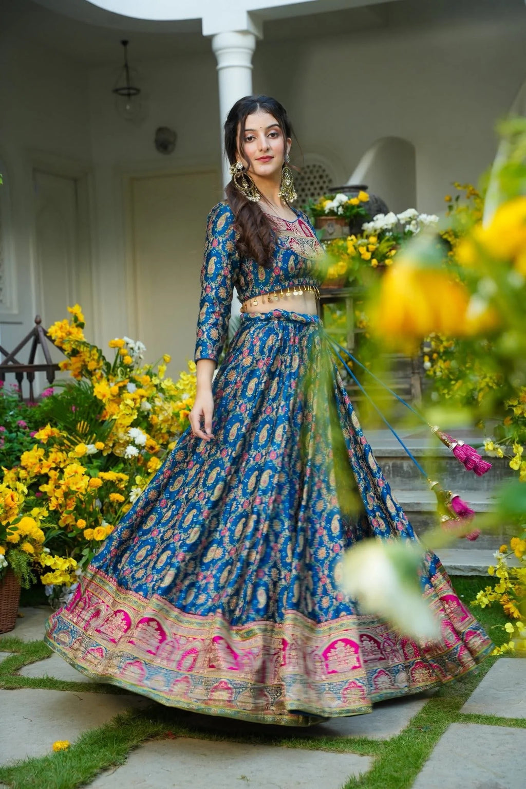 Raanya Blue Lehenga Choli Set