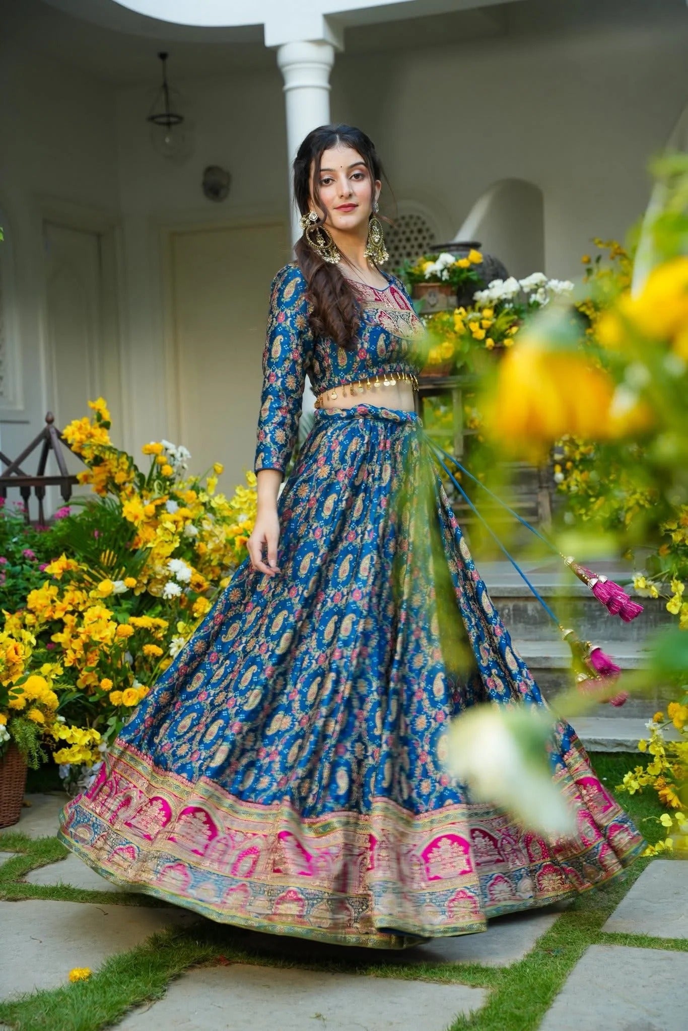 Raanya Blue Lehenga Choli Set