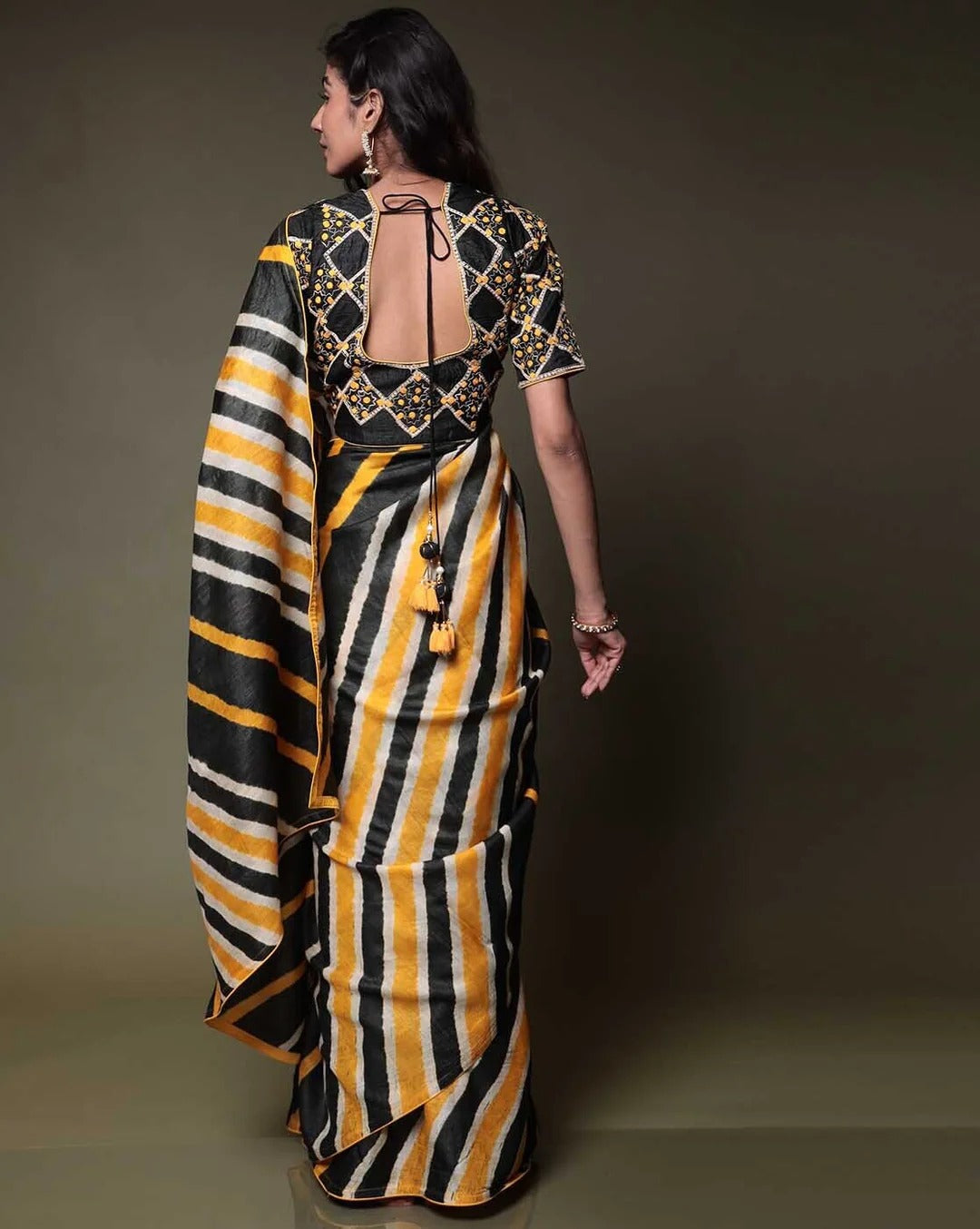 Leheriya Tussar Saree