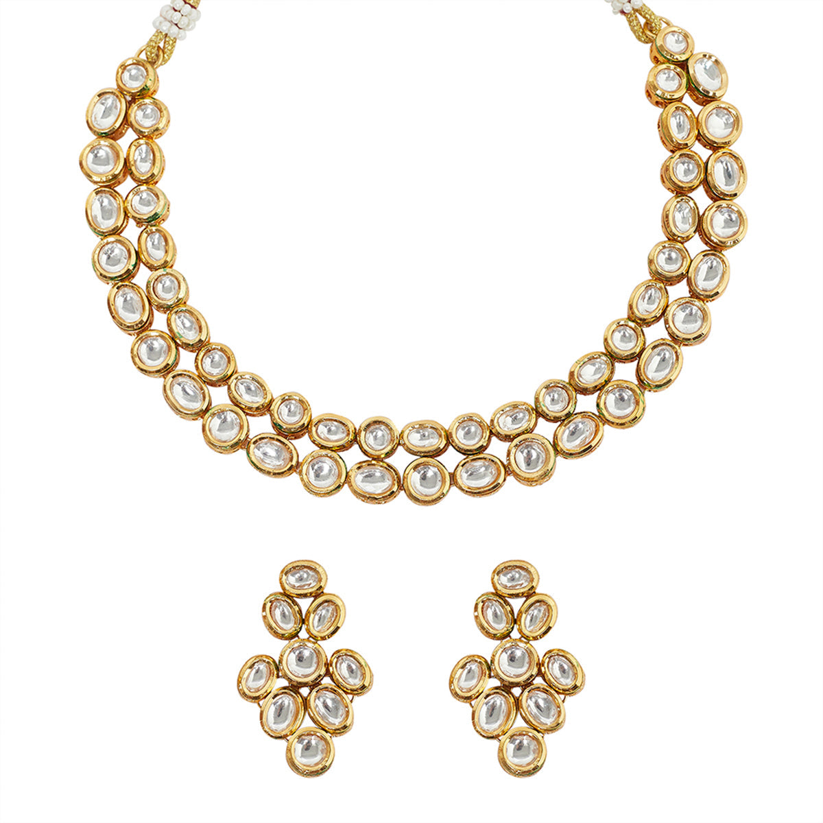 Dual Layer Kundan Studded Necklace Set