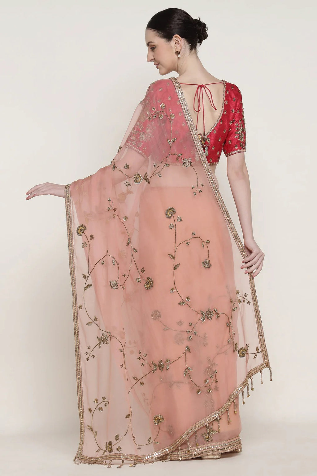 Antique Flower Saree Set