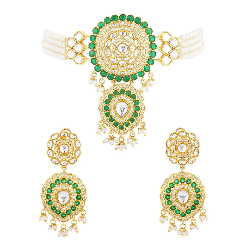 Queens of Rajasthan Kundanika Choker Necklace Set