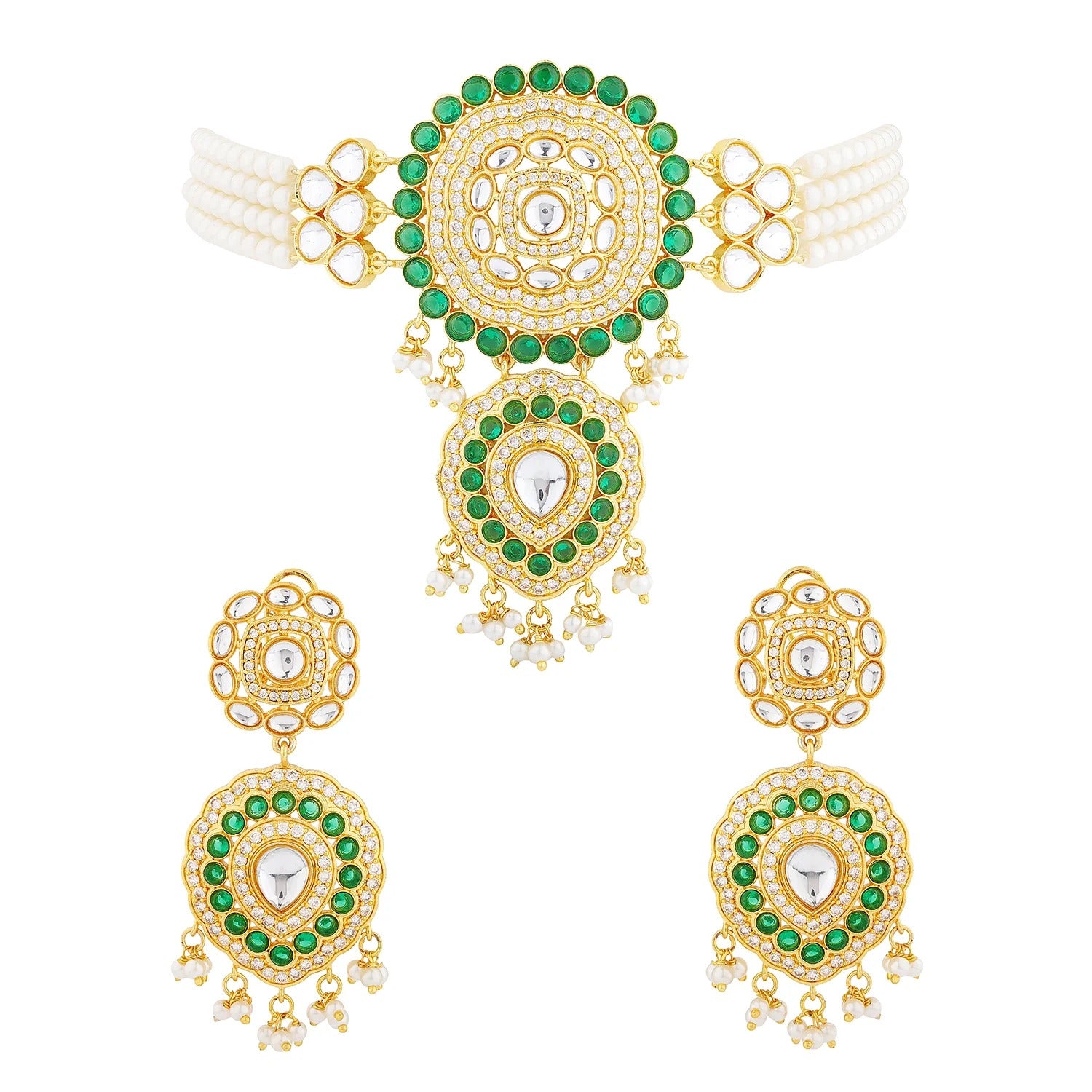 Queens of Rajasthan Kundanika Choker Necklace Set