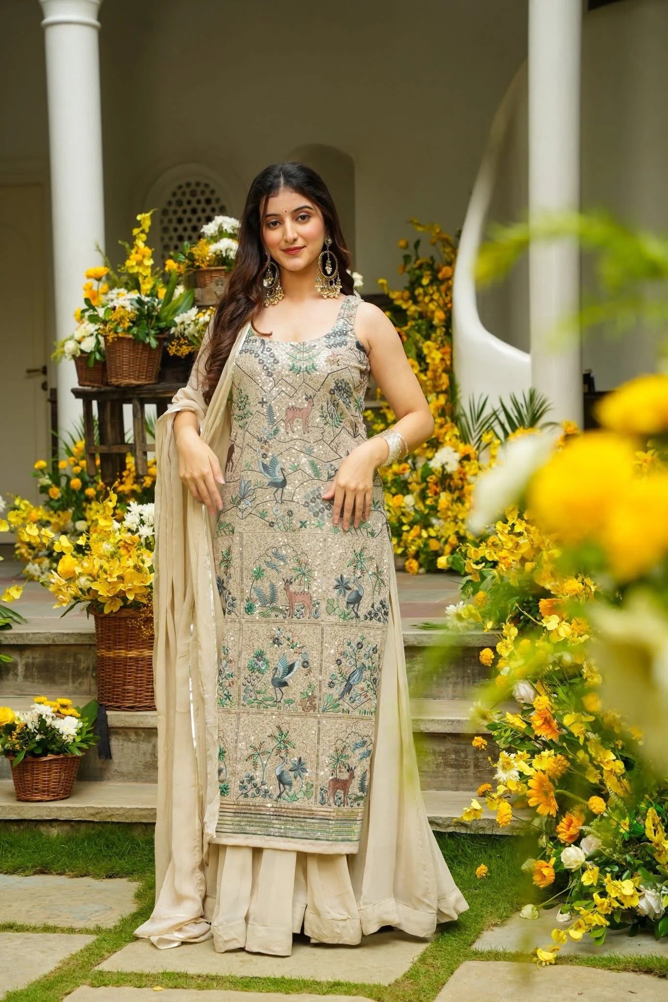 Silvered Mist Heavy Kurta Set